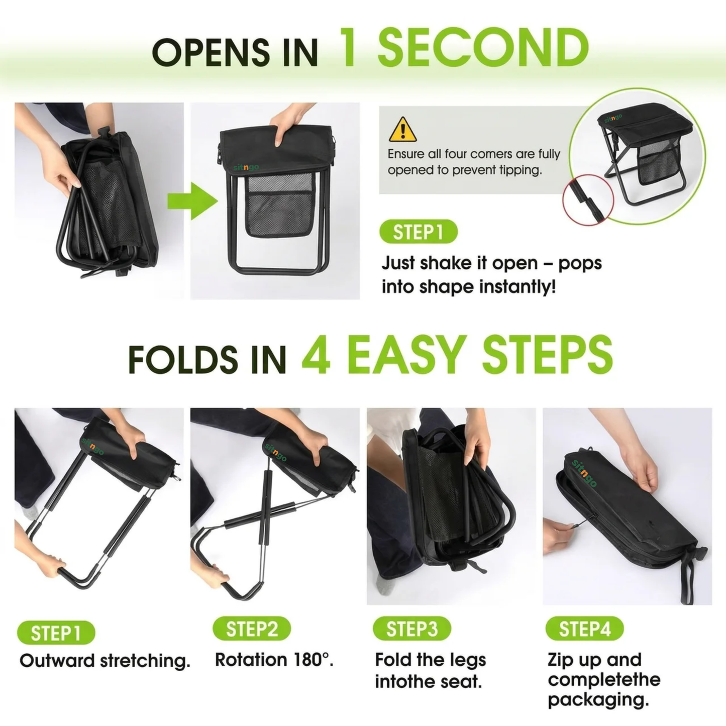 SitNGo™ Portable Folding Chair